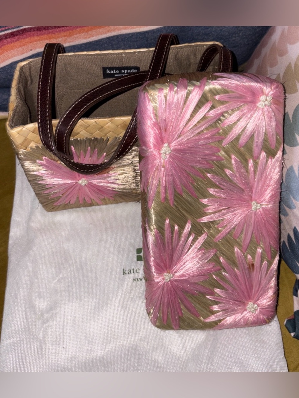 Kate Spade Rafia Hand Bag - Picture 2 of 7